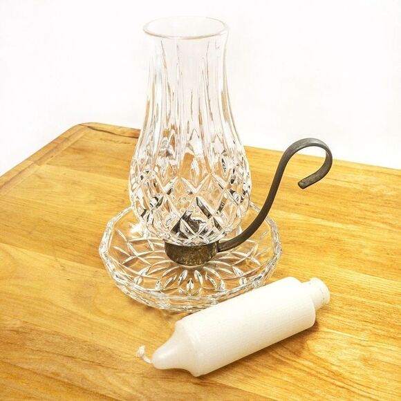 Vintage European Collection Lead Crystal Hurricane Globe Chamber Candlestick - Picture 7 of 11